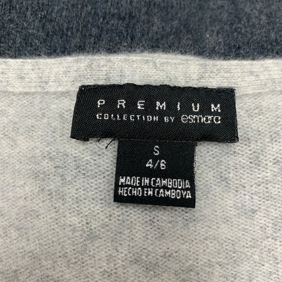 Premium Collection by Esmara Women's Sweater Small 4 6 Gray 100% Cashmere V-Neck - Picture 7 of 8